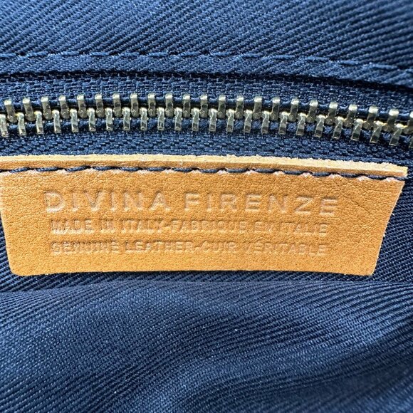 Italian Leather Purse Divina Firenze Black Brown Crossbody Shoulder Bag Italy - Picture 9 of 16